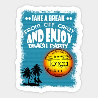 Summer Time In Tonga Sticker